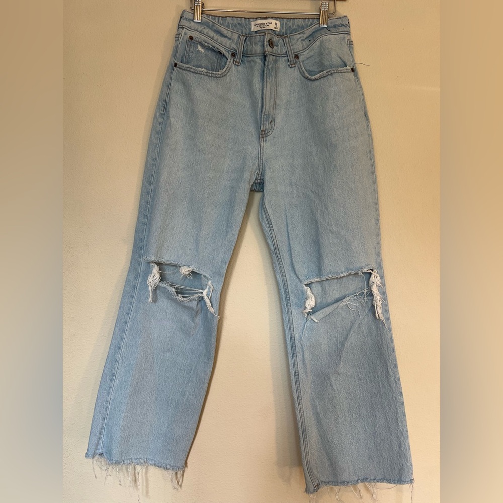 Abercrombie & Fitch Light Blue Boyfriend Jeans
